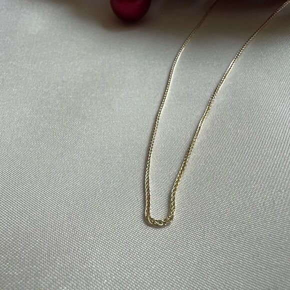 14k solid gold wheat chain Necklace 22” | perfect gift | 14K 1mm 8 Round Whe… - Picture 6 of 12